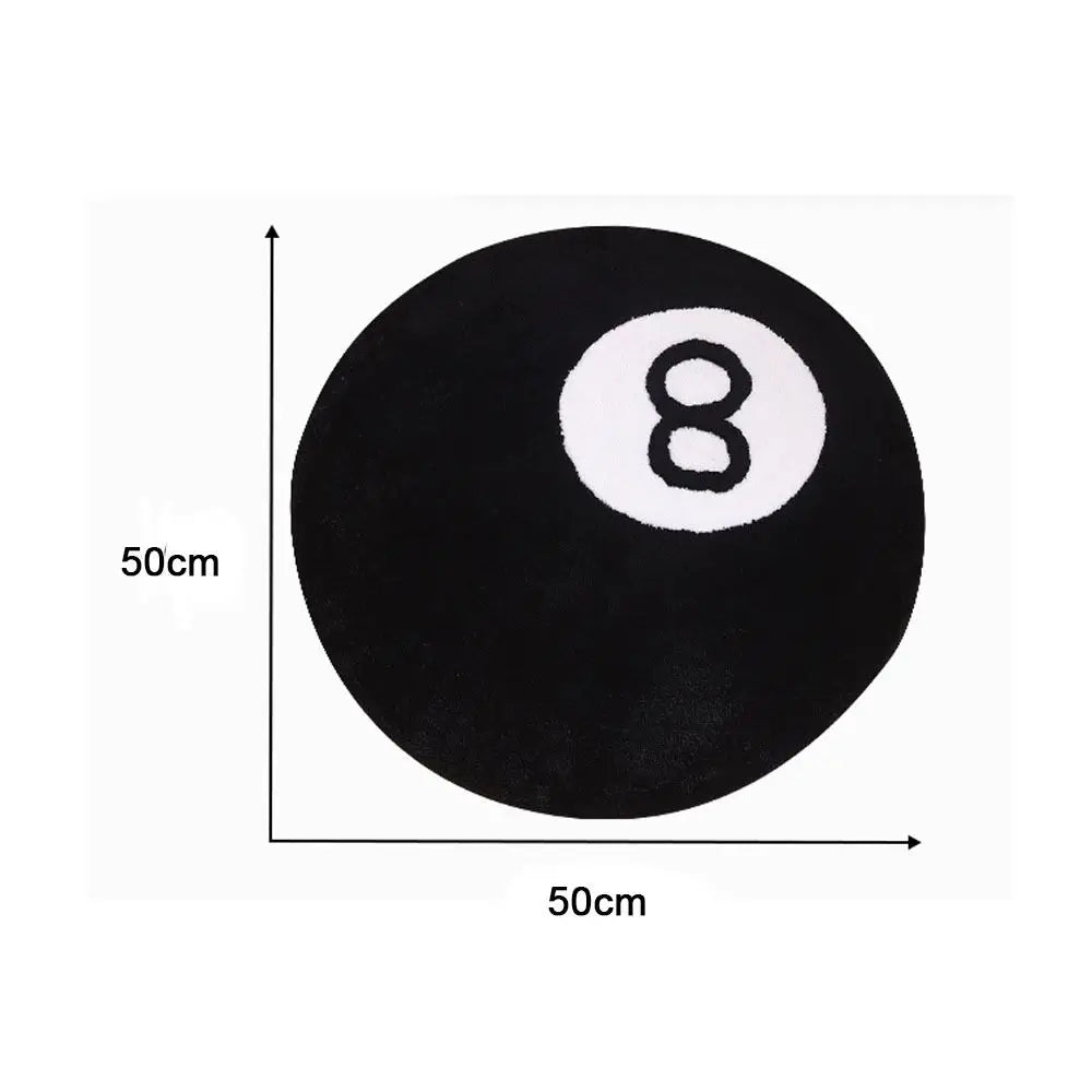 8 Ball Round Rug – Soft Tufted Carpet