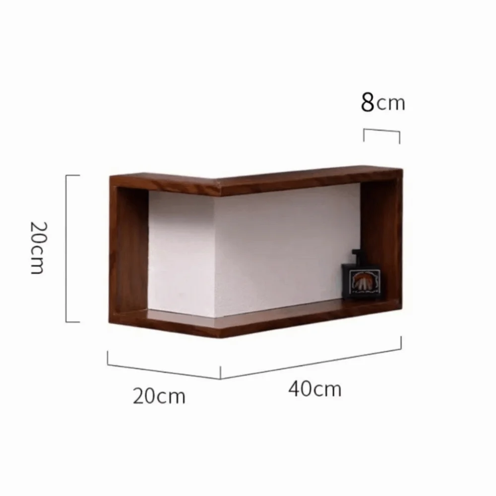 Bamboo Corner Wall Shelf – Saving Wooden Floating Shelf