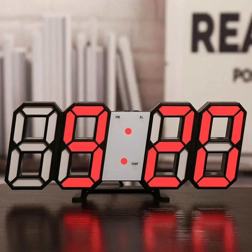 Modern LED Digital Wall Clock β 3D Glow Aesthetic Room Decoration