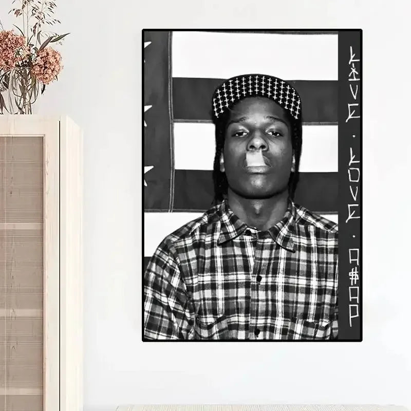 A$AP Rocky Wall Art β Aesthetic Hip Hop Poster, Rapper Canvas Print