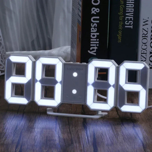 Modern LED Digital Wall Clock – 3D Glow Aesthetic Room Decoration