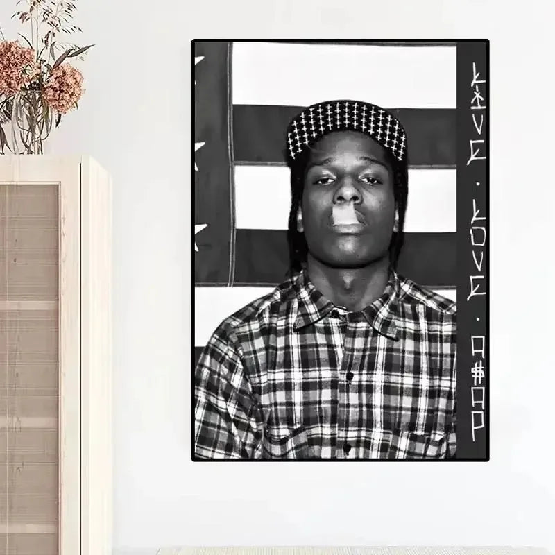 A$AP Rocky Wall Art – Aesthetic Hip Hop Poster, Rapper Canvas Print