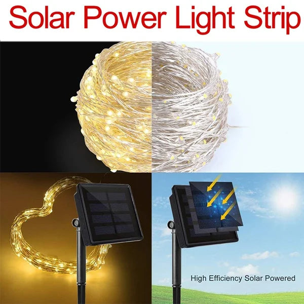 LED Solar Fairy String Lights – Waterproof Twinkle Outdoor Garden Lights for Christmas, Patio & Party Decor