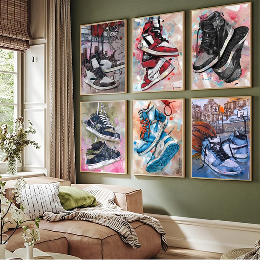 Graffiti Sneakers Wall Art Poster HD Quality