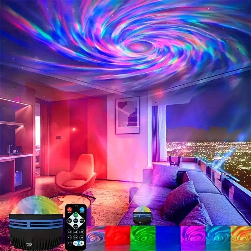 Galaxy Star Projector Night Light – LED Starry Sky Lamp with Remote Control