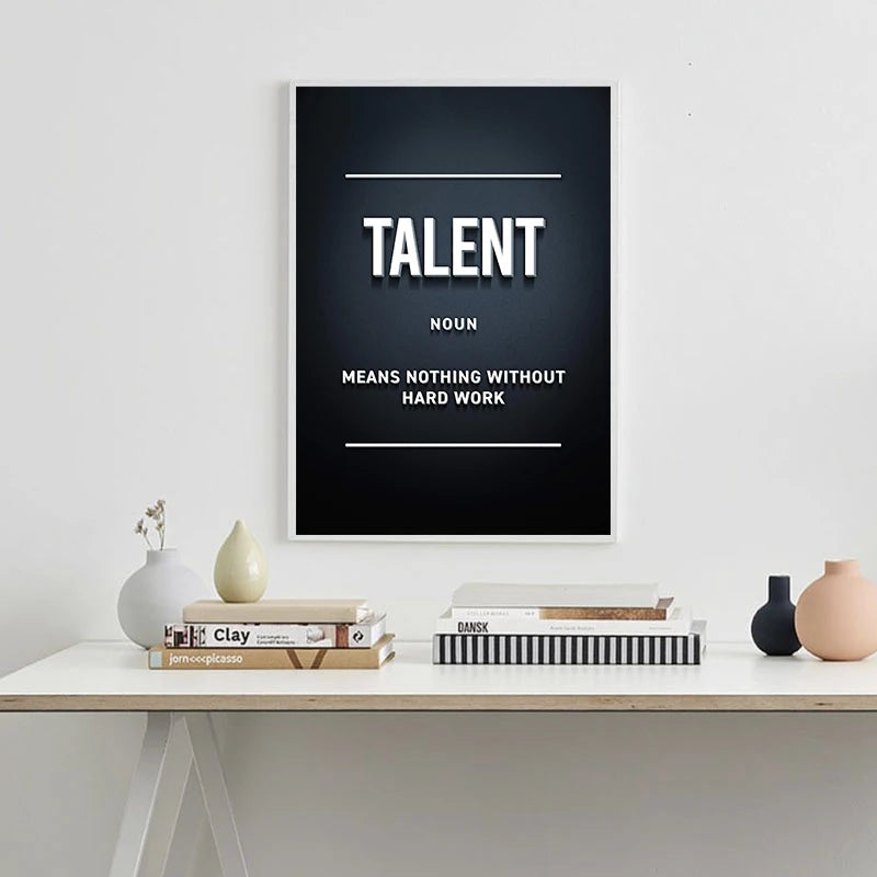 Modern Motivational Wall Art Posters – Black Minimalist Quote Prints