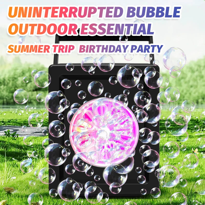 Electric Bubble Machine – 10-Hole Handheld Bubble Blower