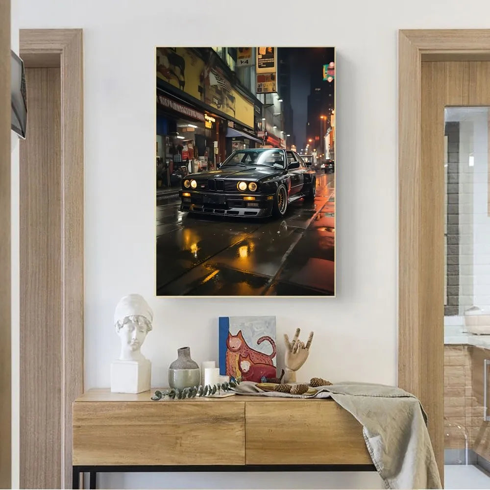 Vintage Car Poster – Retro Wall Art