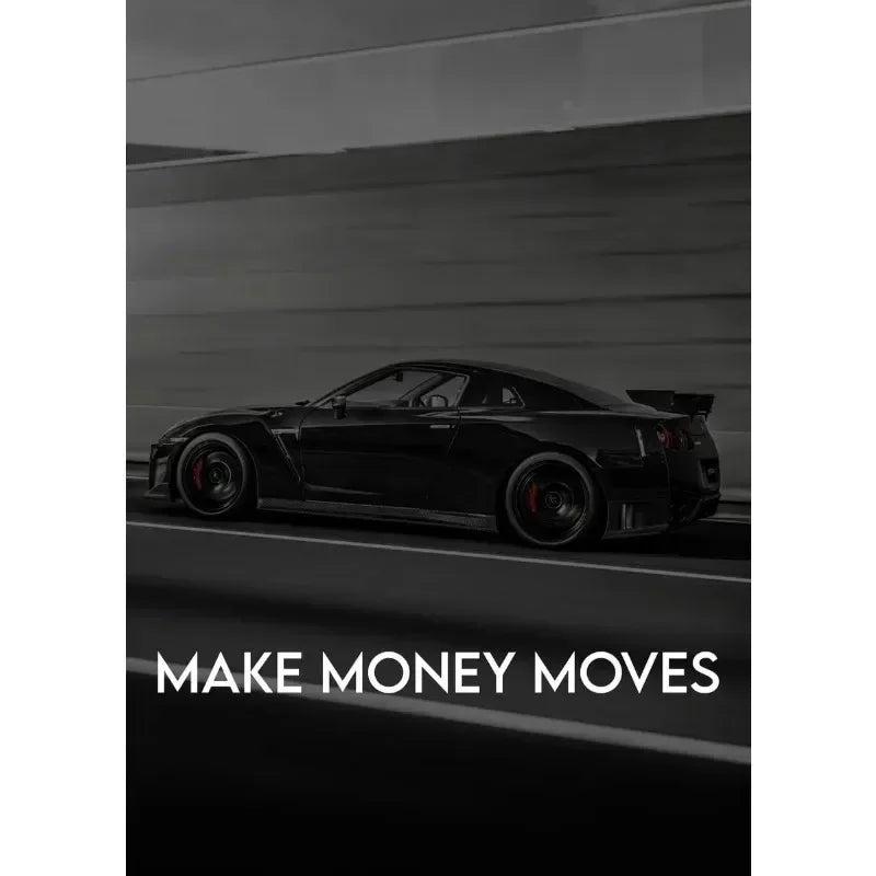 Modern Black Luxury Car Wall Art – Canvas Poster