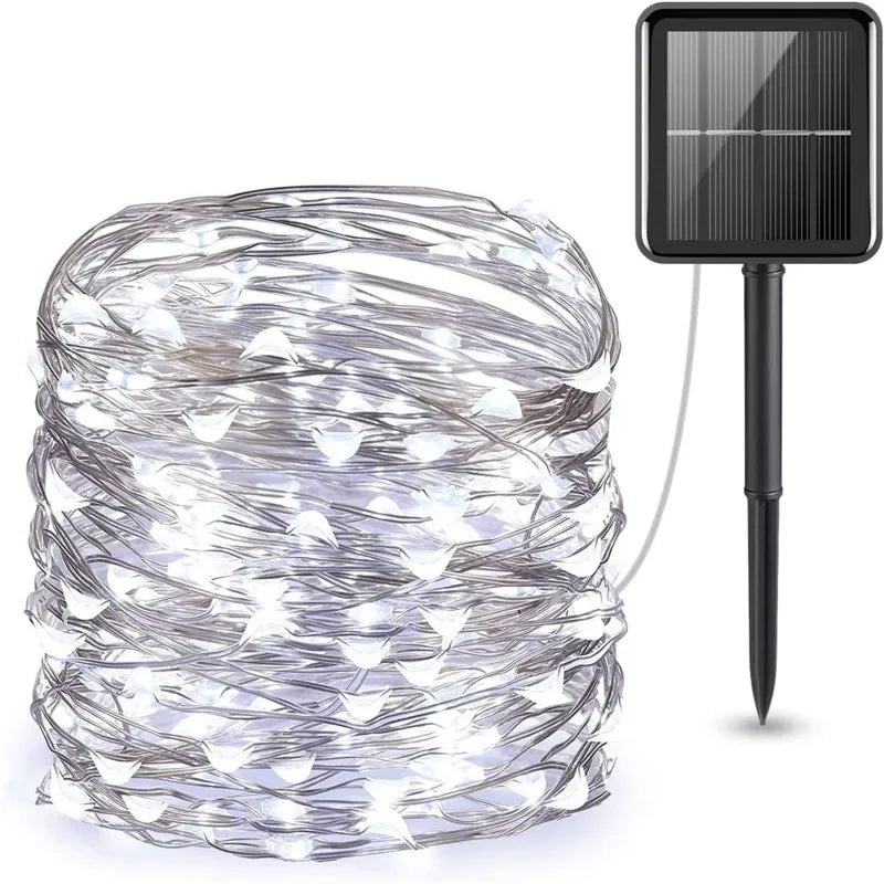 LED Solar Fairy String Lights – Waterproof Twinkle Outdoor Garden Lights for Christmas, Patio & Party Decor
