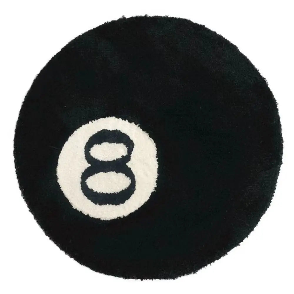 8 Ball Round Rug – Soft Tufted Carpet
