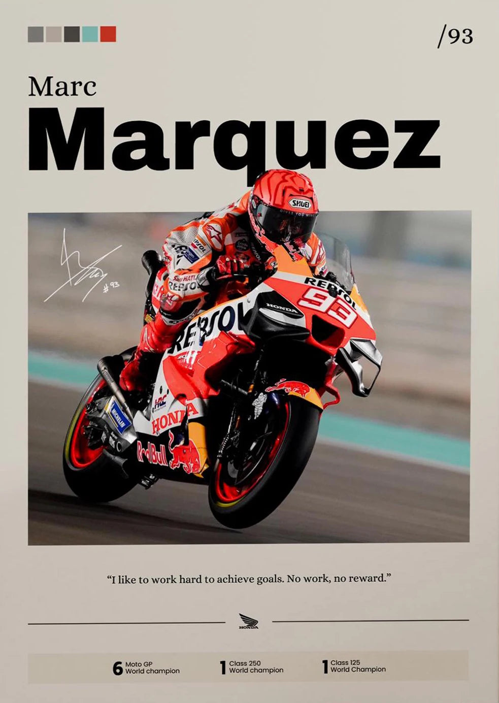 Modern Motorcycle Racing Canvas Wall Art – Sports & Celebrity Poster