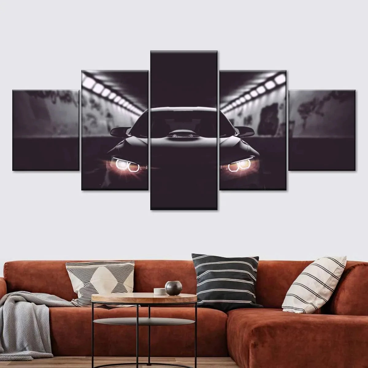 5 Panel Sports Car Canvas Wall Art – Racing Car Poster Set