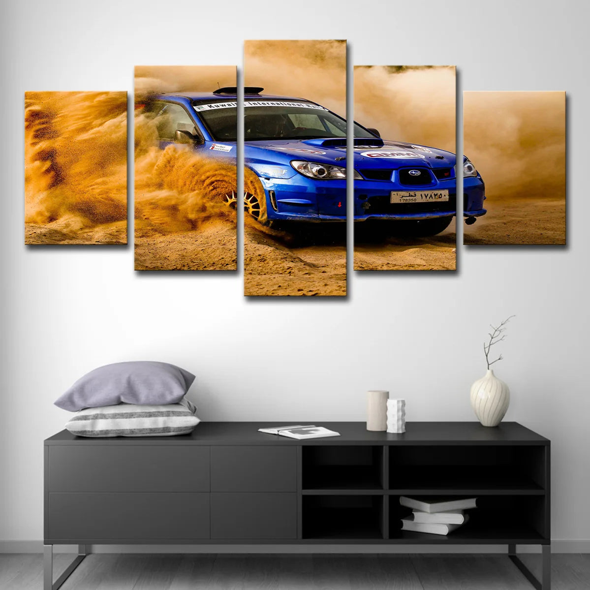 5 Panel Sports Car Canvas Wall Art – Racing Car Poster Set