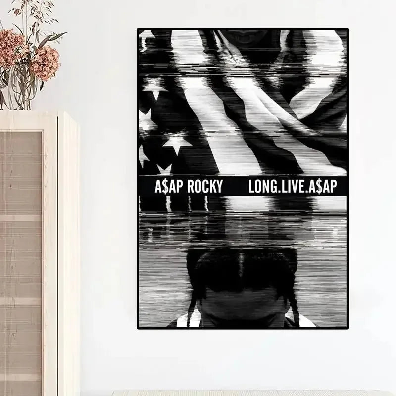 A$AP Rocky Wall Art – Aesthetic Hip Hop Poster, Rapper Canvas Print