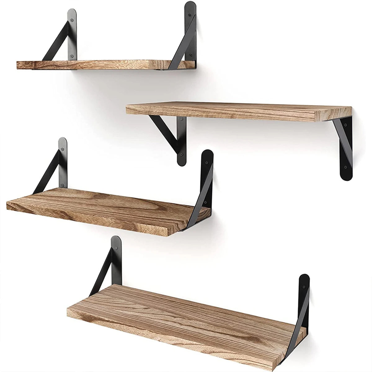 Modern Floating Wall Shelves – Wooden Bookshelf