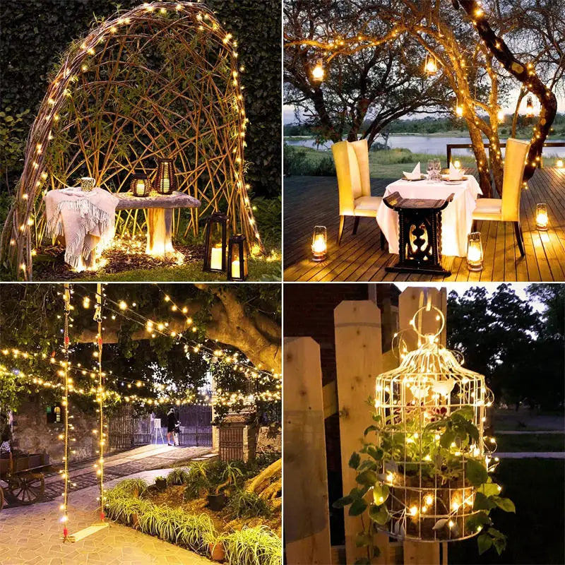 LED Solar Fairy String Lights – Waterproof Twinkle Outdoor Garden Lights for Christmas, Patio & Party Decor