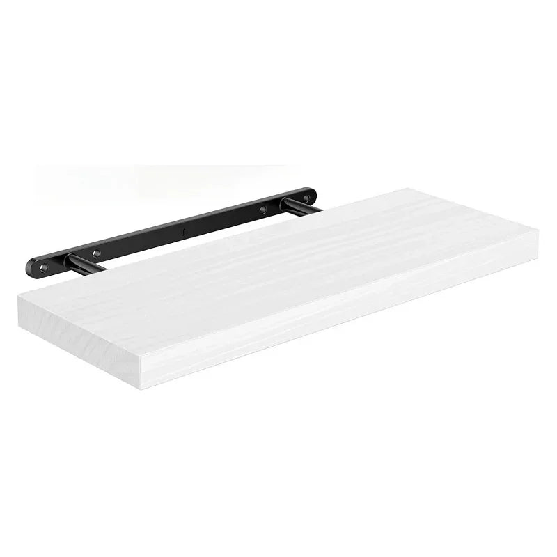 Modern Floating Wall Shelves – Wooden Wall-Mounted Storage Rack