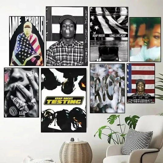 A$AP Rocky Wall Art – Aesthetic Hip Hop Poster, Rapper Canvas Print