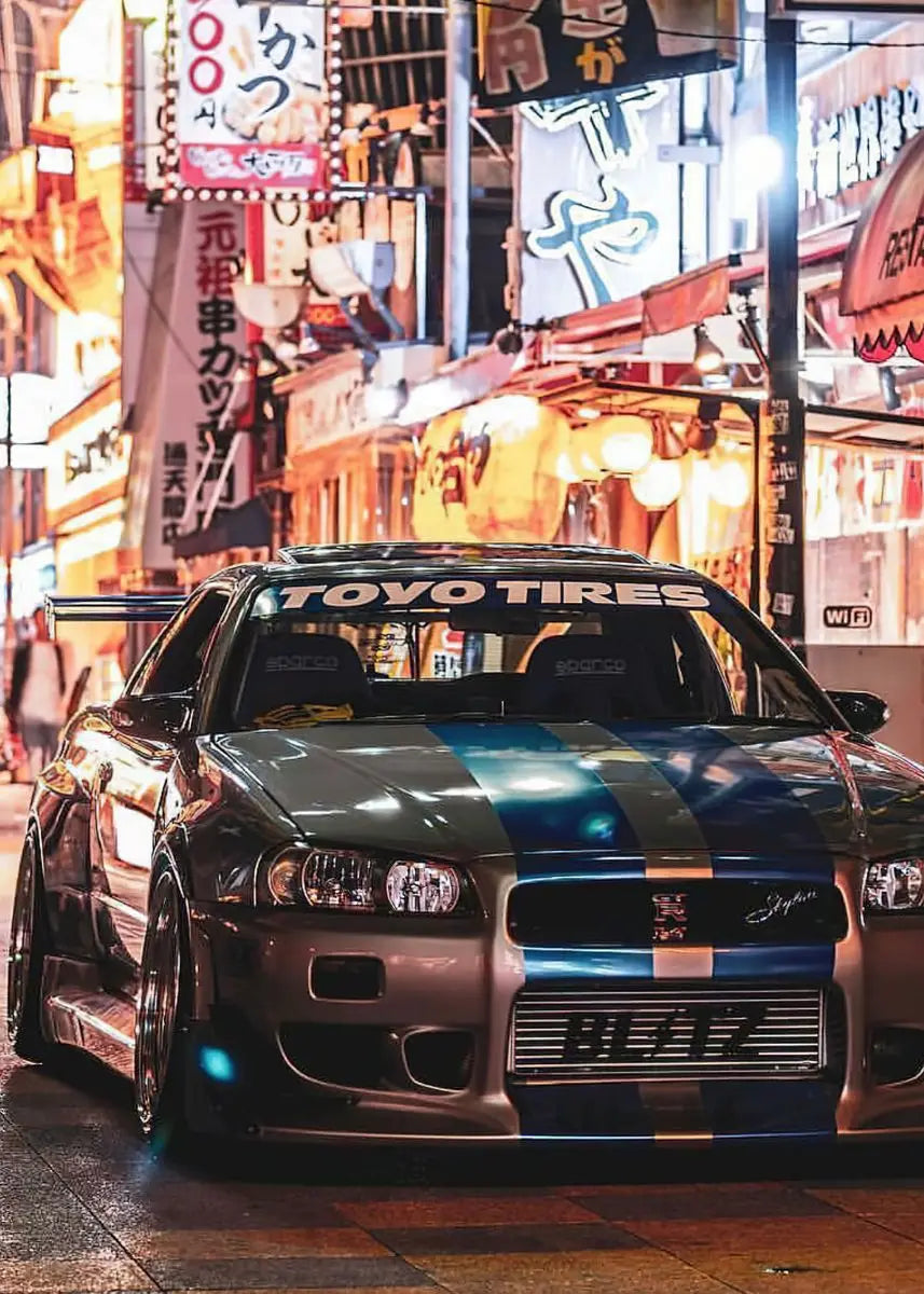 GTR Wall Art – Sports Car Canvas Poster, Modern Automotive Decor