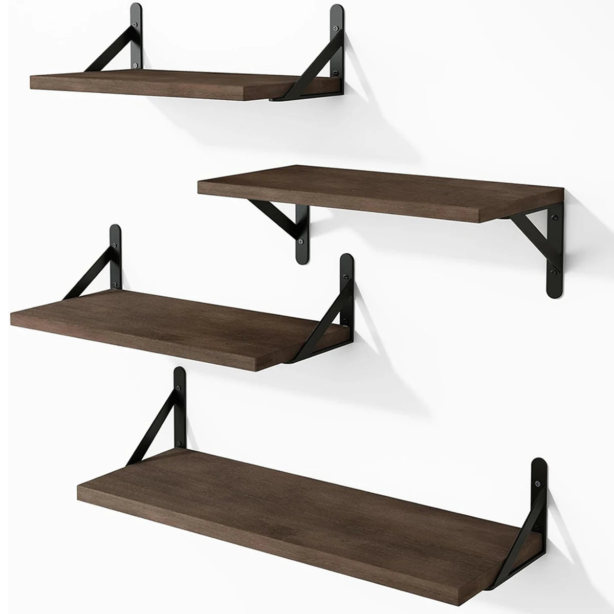 Modern Floating Wall Shelves – Wooden Bookshelf