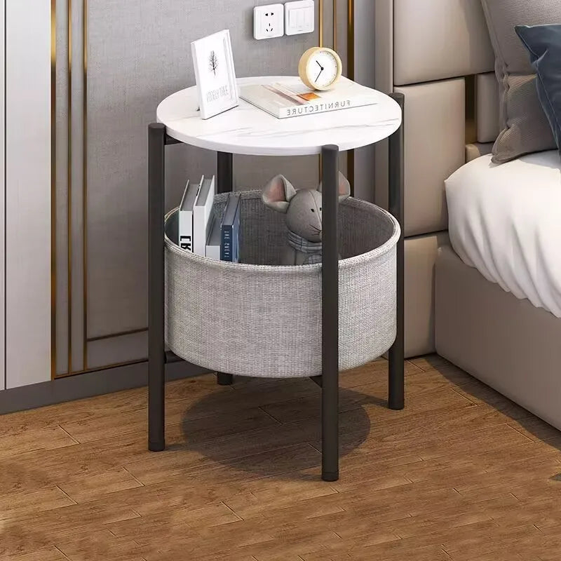 Moderní kulatý konferenční stolek – minimalistický odkládací stolek