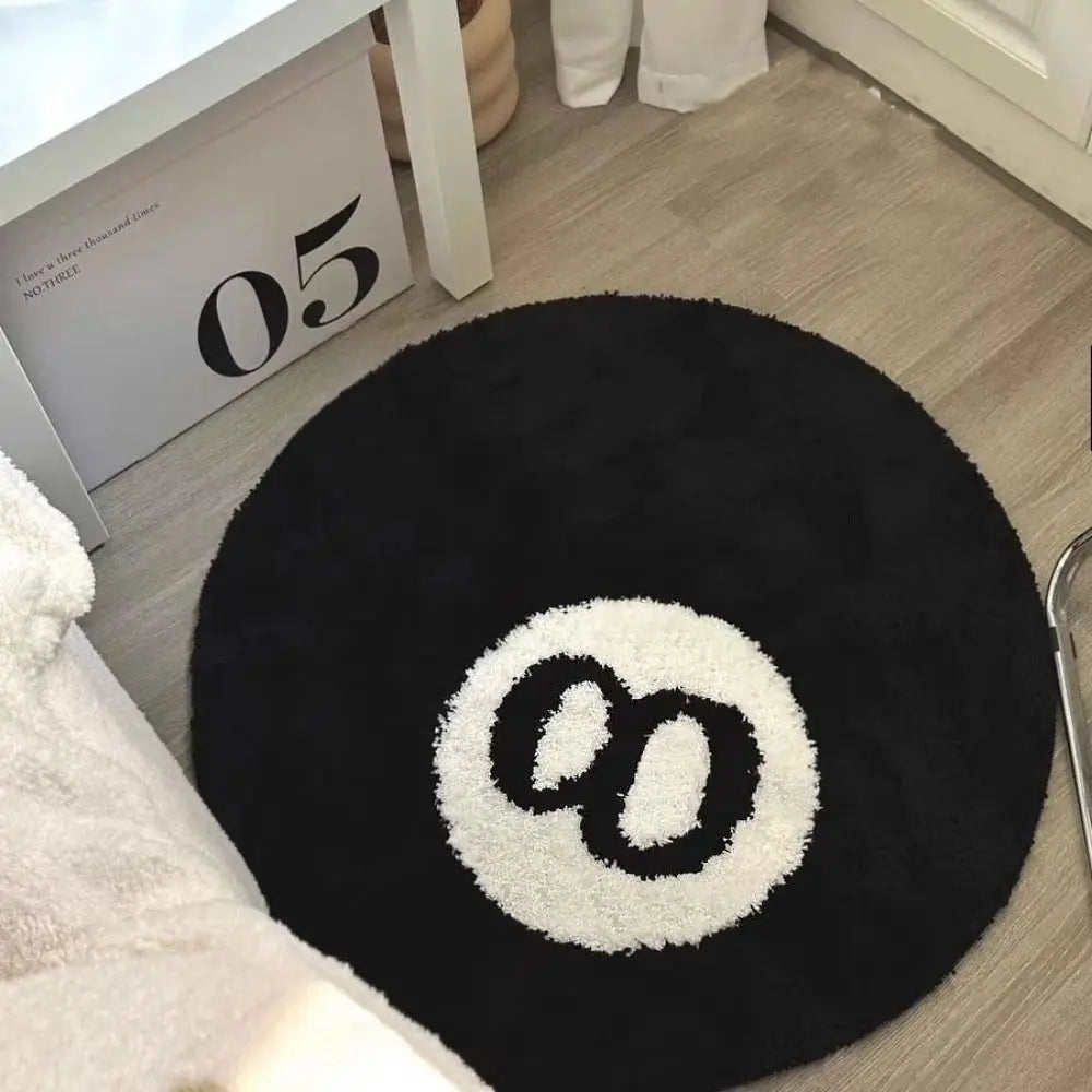 8 Ball Round Rug – Soft Tufted Carpet