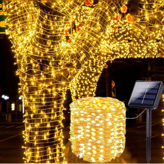 LED Solar Fairy String Lights – Waterproof Twinkle Outdoor Garden Lights for Christmas, Patio & Party Decor