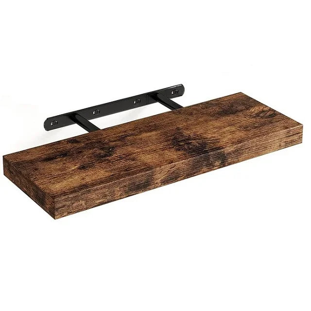 Modern Floating Wall Shelves – Wooden Wall-Mounted Storage Rack