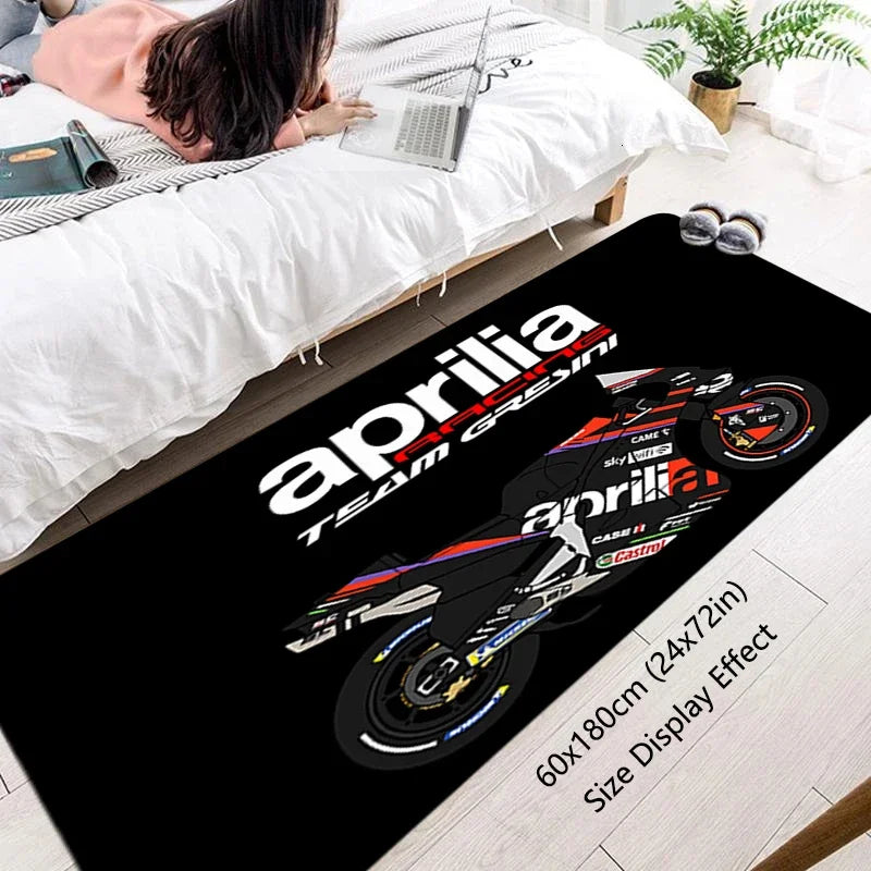 Motorcycle Racing Rug – Non-Slip Bike Floor Mat