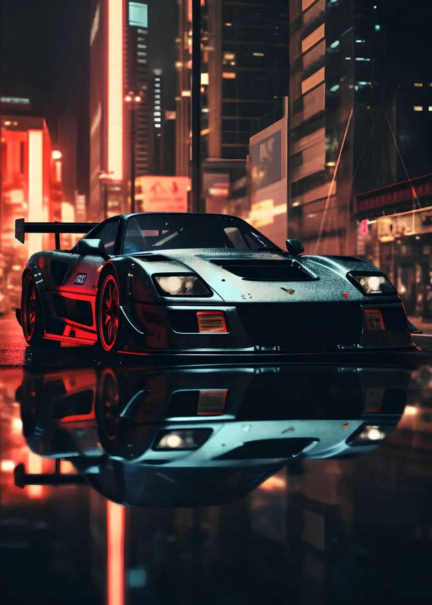 GTR Wall Art – Sports Car Canvas Poster, Modern Automotive Decor