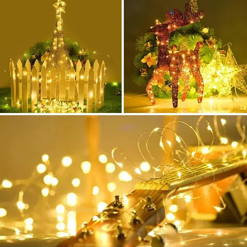 LED Solar Fairy String Lights – Waterproof Twinkle Outdoor Garden Lights for Christmas, Patio & Party Decor