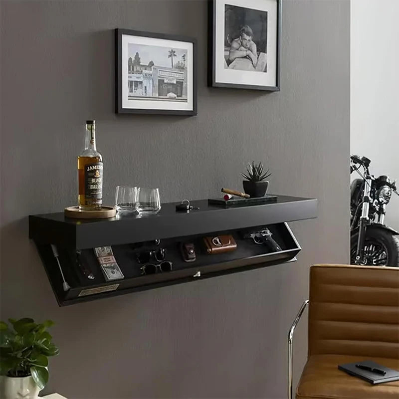 Hidden Compartment Floating Shelf – Secret Storage Wooden Wall Shelf, Modern Concealed Organizer