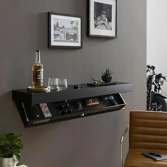 Hidden Compartment Floating Shelf – Secret Storage Wooden Wall Shelf, Modern Concealed Organizer