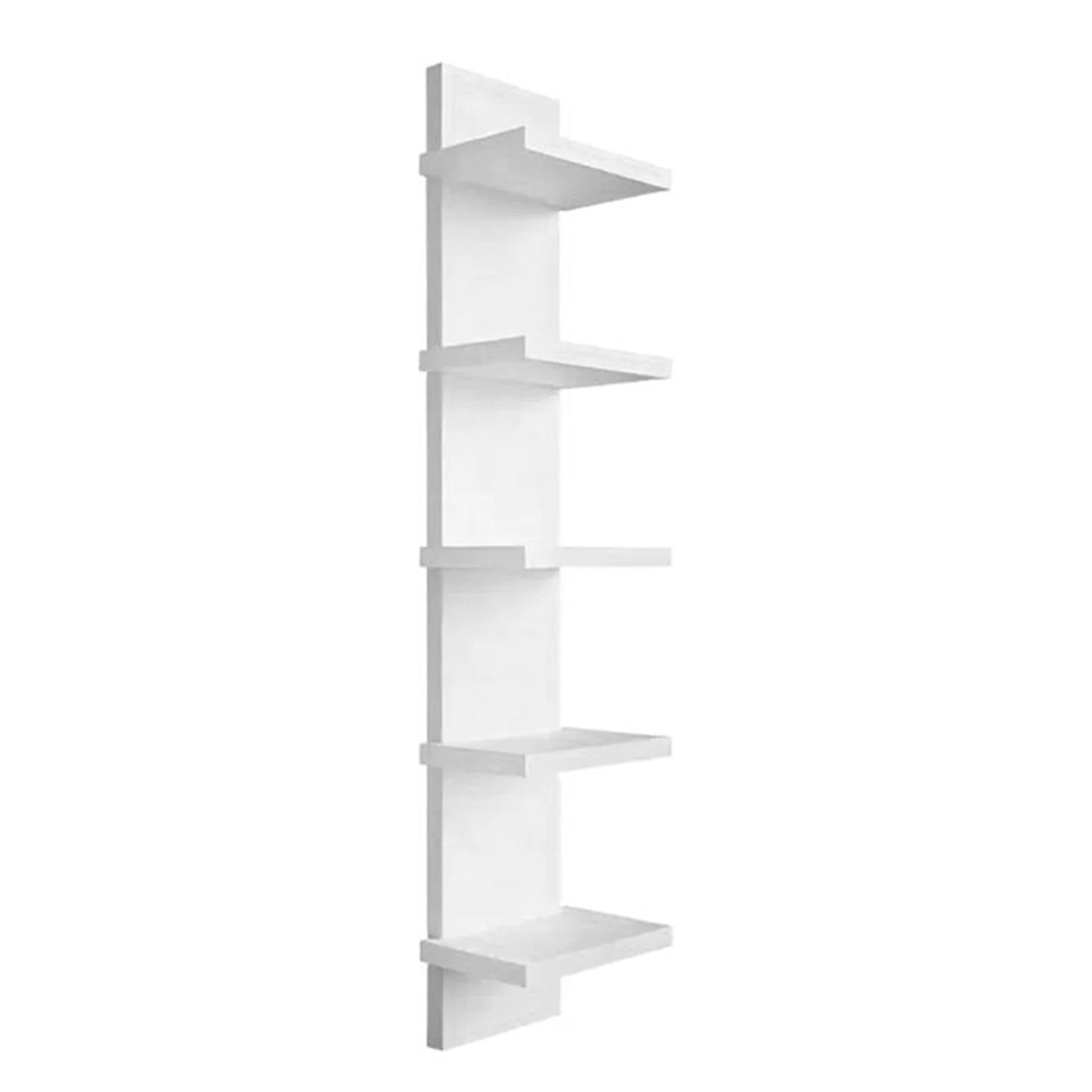 5-Tier Floating Wall Bookshelf – Space-Saving Modern Bookcase, Minimalist Wall Storage Shelf
