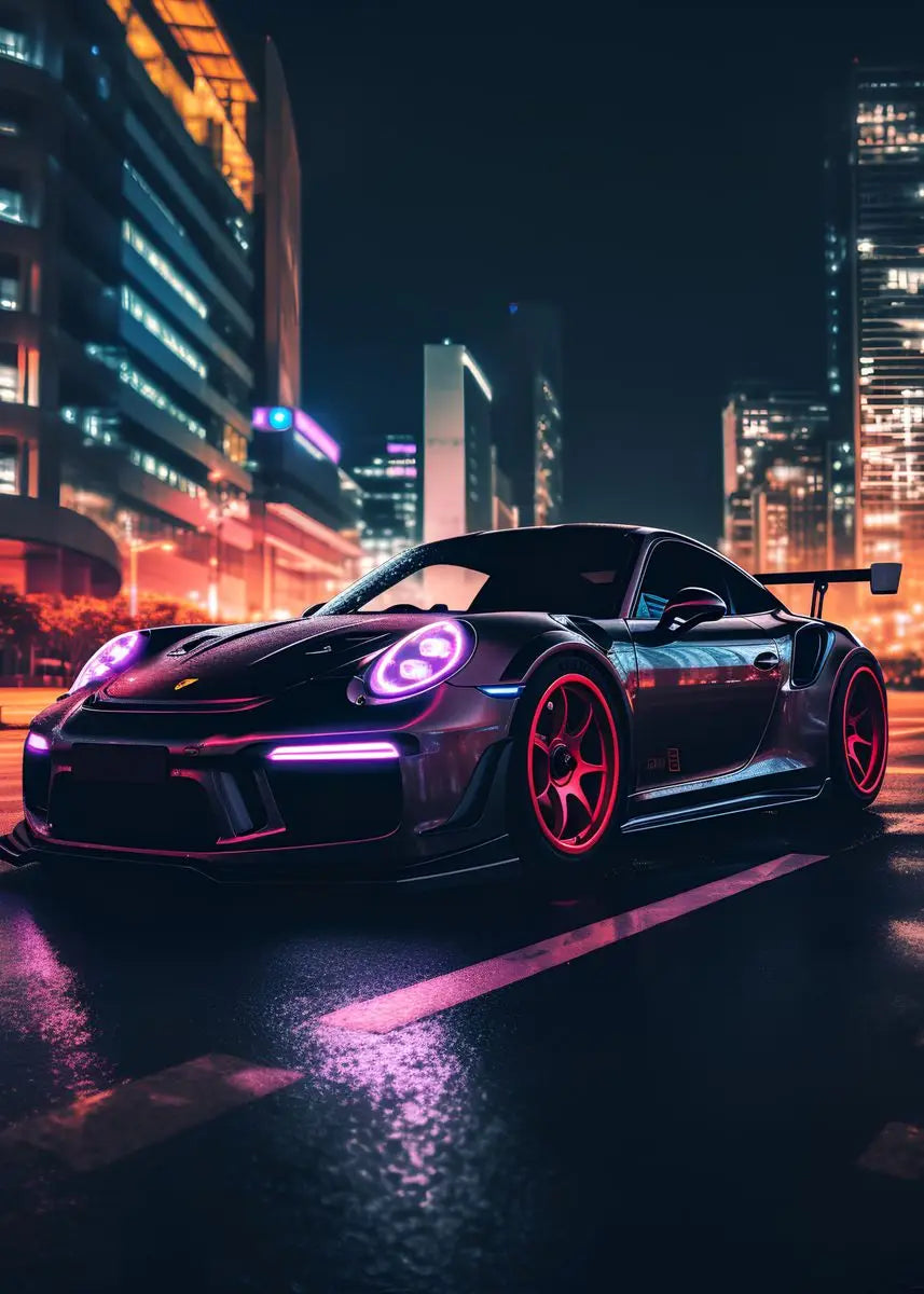 GTR Wall Art – Sports Car Canvas Poster, Modern Automotive Decor