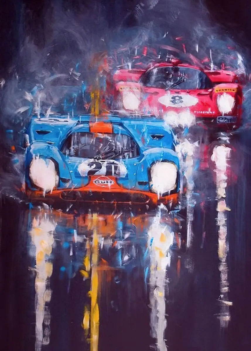 GTR Wall Art – Sports Car Canvas Poster, Modern Automotive Decor
