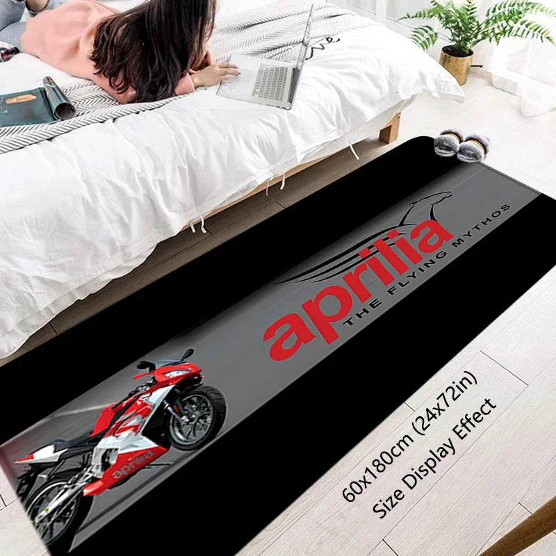 Motorcycle Racing Rug – Non-Slip Bike Floor Mat