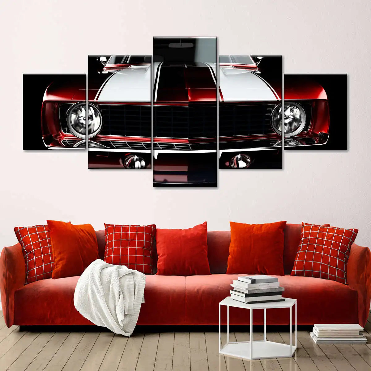 5 Panel Sports Car Canvas Wall Art – Racing Car Poster Set