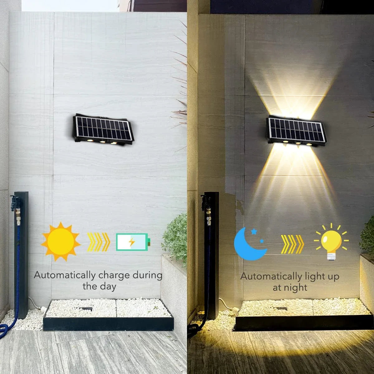 Solar Outdoor Wall Lamp – Waterproof Up & Down Light