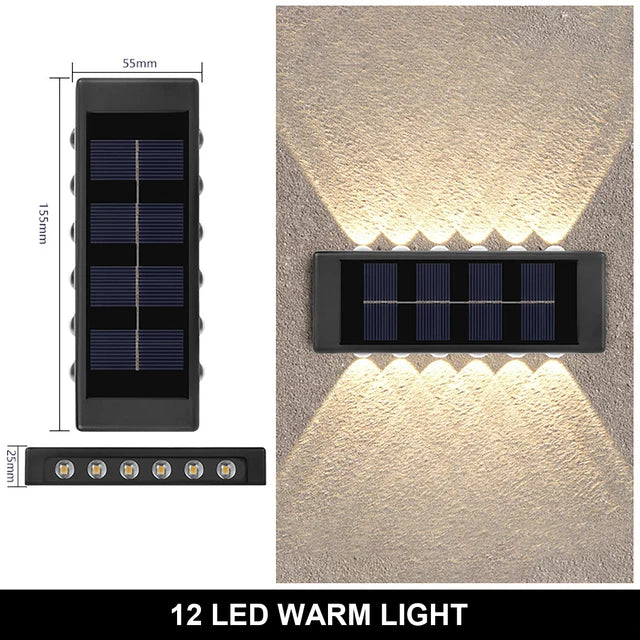 Solar Outdoor Wall Lamp – Waterproof Up & Down Light