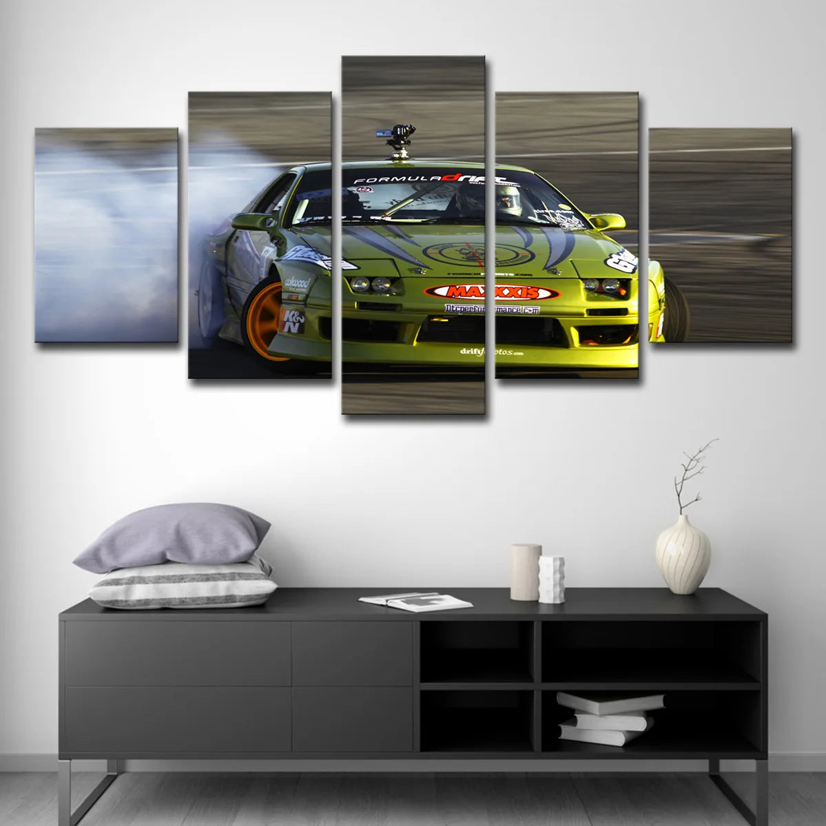 5 Panel Sports Car Canvas Wall Art – Racing Car Poster Set