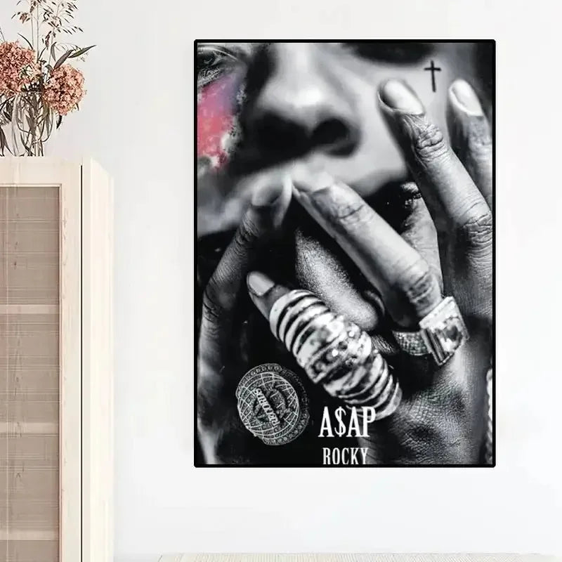 A$AP Rocky Wall Art – Aesthetic Hip Hop Poster, Rapper Canvas Print