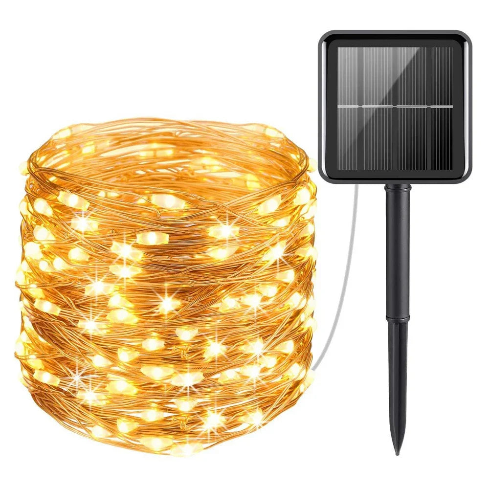 LED Solar Fairy String Lights – Waterproof Twinkle Outdoor Garden Lights for Christmas, Patio & Party Decor