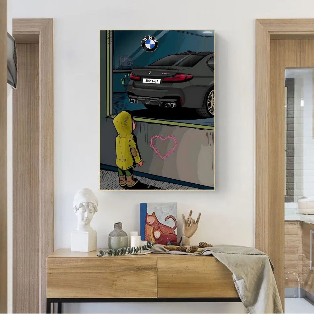 Vintage Car Poster – Retro Wall Art