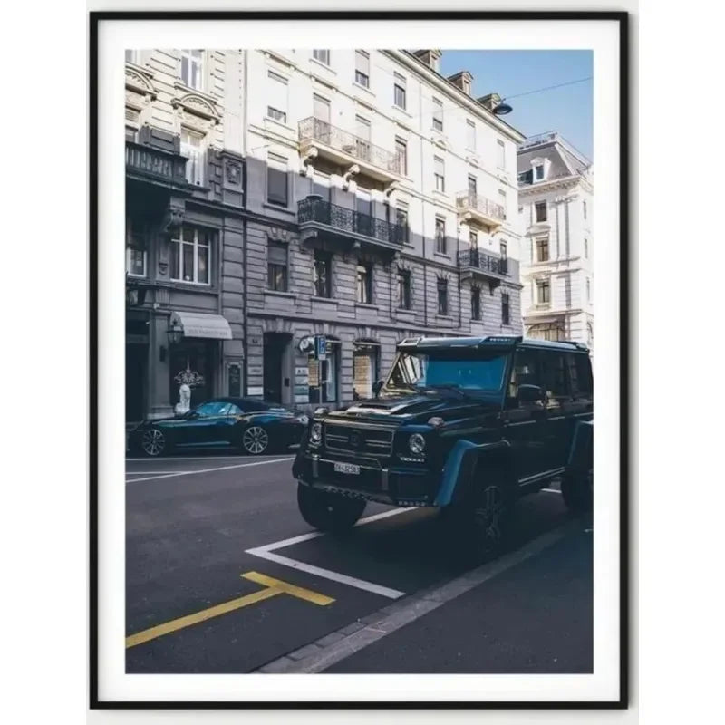 Modern Black Luxury Car Wall Art – Canvas Poster