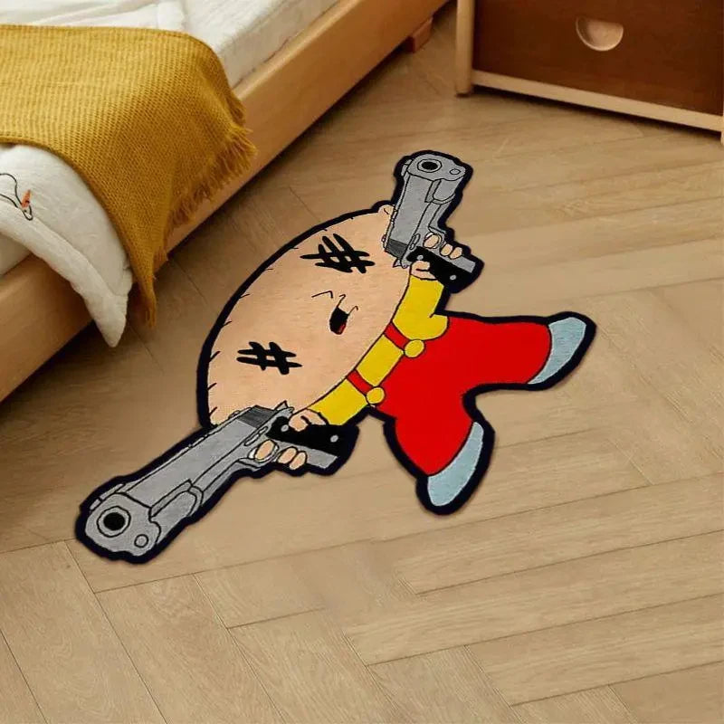 Modern Cartoon Rug – Soft Warm Carpet