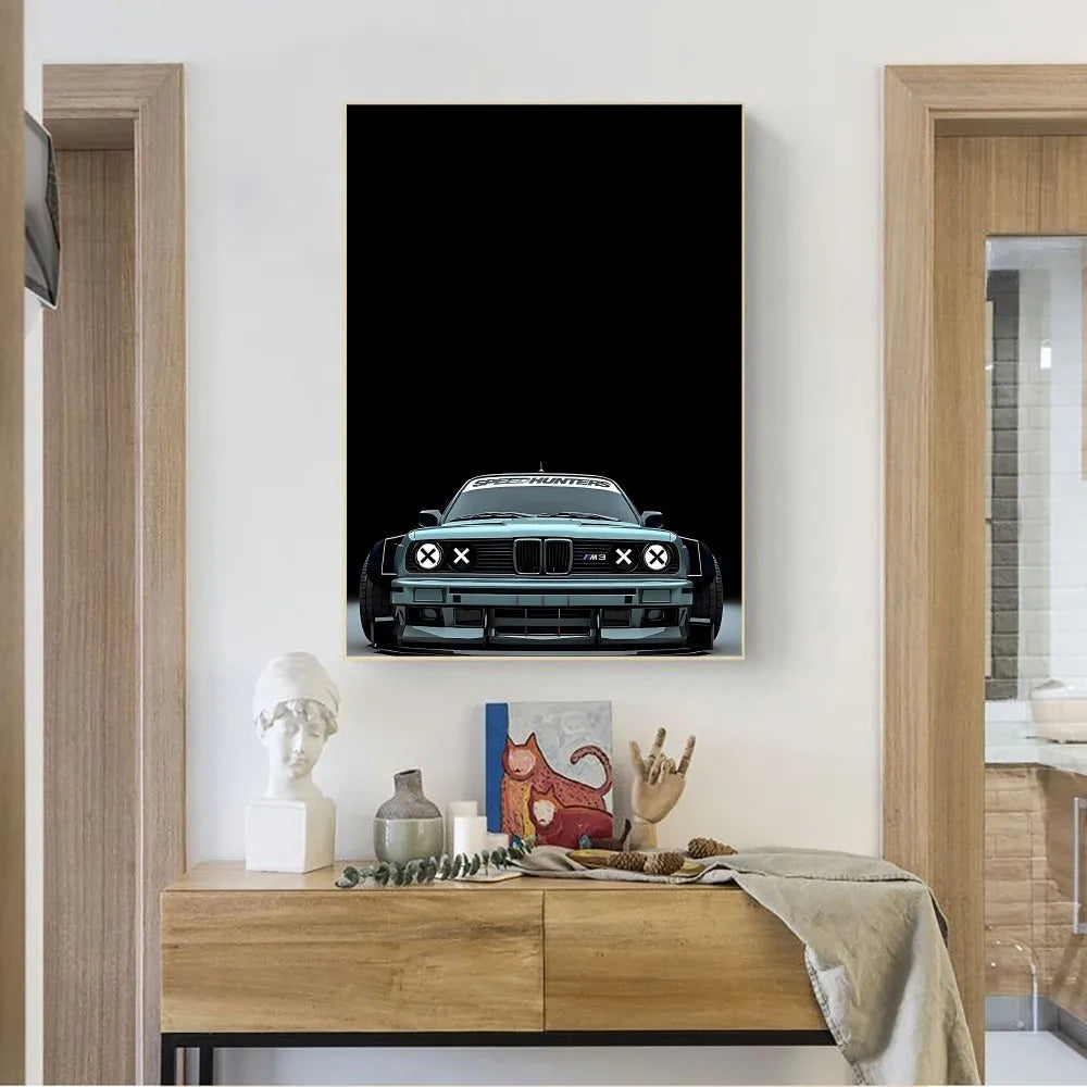 Vintage Car Poster – Retro Wall Art
