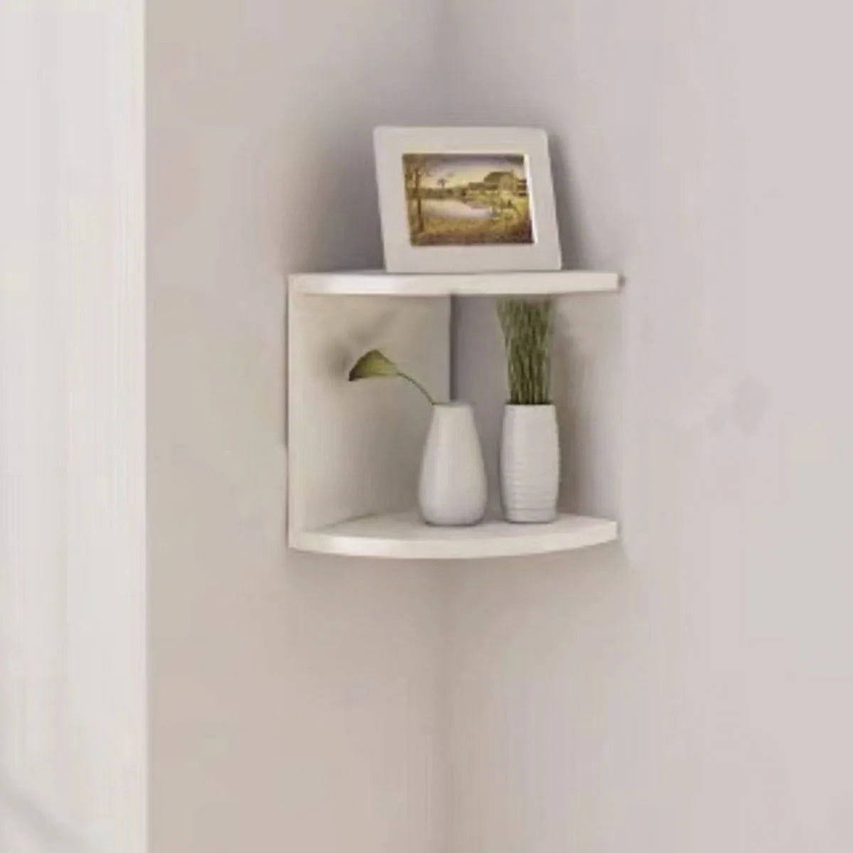 5-Tier Corner Floating Shelves – Modern Wall Mounted Bookcase