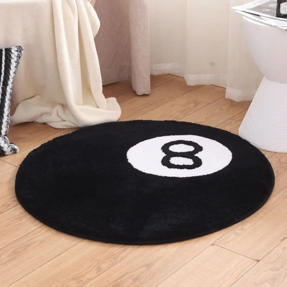 8 Ball Round Rug – Soft Tufted Carpet